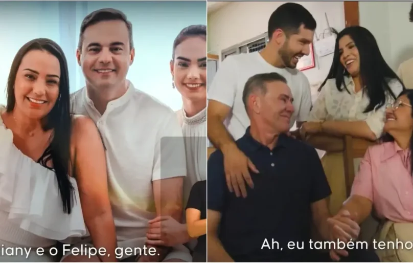 Wagner e Alcides levam famílias à propaganda eleitoral na TV, mas pedido de voto não é recíproco
