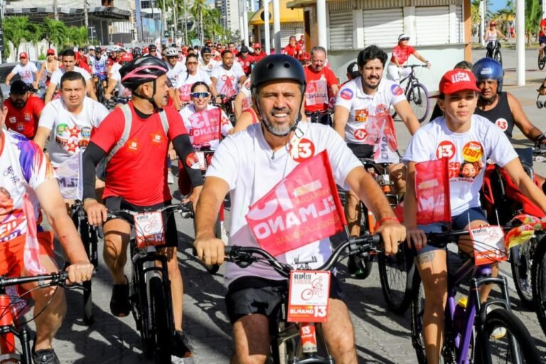 Passeio ciclístico e carreatas marcam fim de semana da campanha de Elmano ao Governo do Ceará