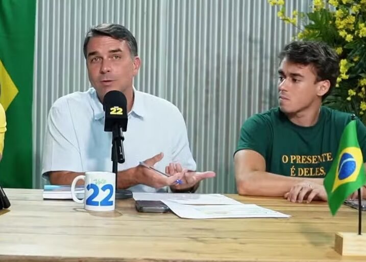 Flávio Bolsonaro fará ato em Fortaleza nesta quarta-feira; Nikolas estará na cidade na sexta