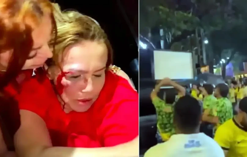 Vereadora do PT é atingida no rosto durante ato político na noite deste sábado (24)
